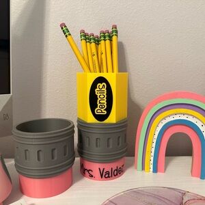 Pencil/ eraser holders perfect for teacher classrooms 💕
